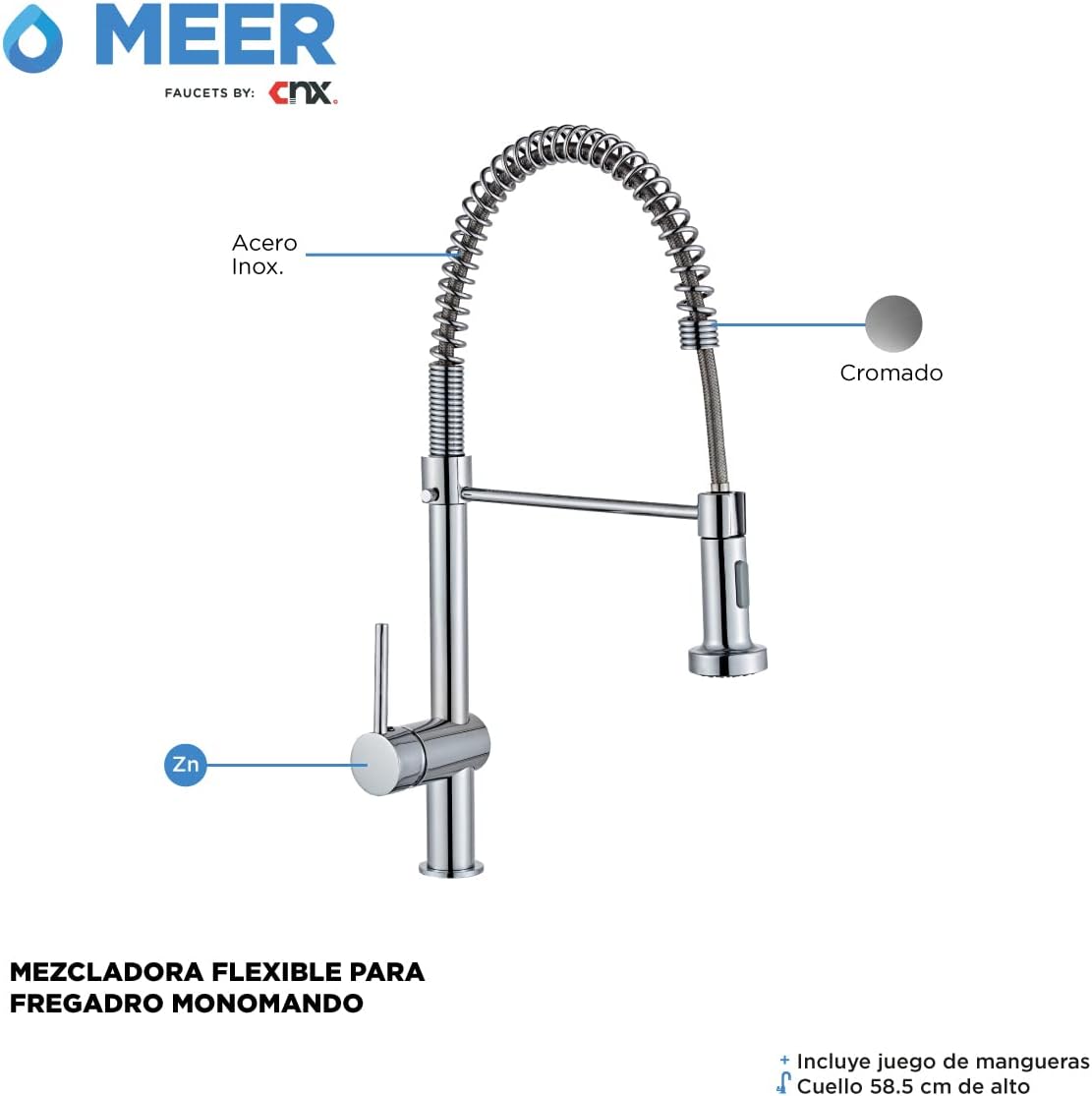 Tarja Doble de Submontar en Acero Inoxidable, (Medidas 82 cm * 47 cm), con Mezcladora Monomando (Llave para cocina) y Kit de Instalación GRATIS un Escurridor 2