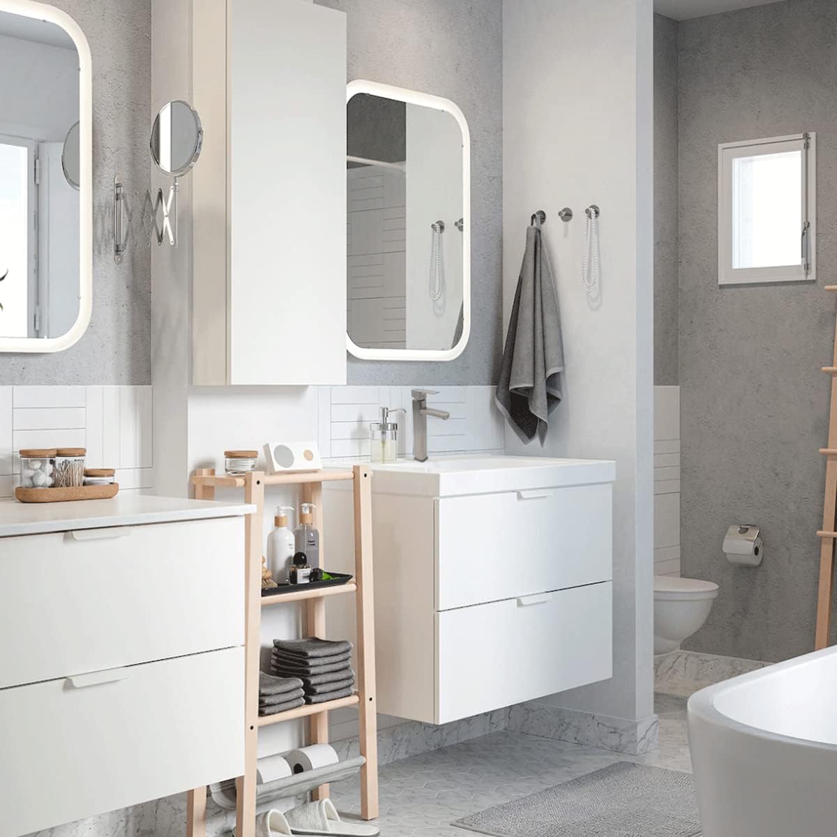 Mezcladora Monomando para Lavabo en Acabado Satinado, Fabricada en Latón y Zinc, 30.5 cm de Altura, Incluye Mangueras y Fácil Instalación 2