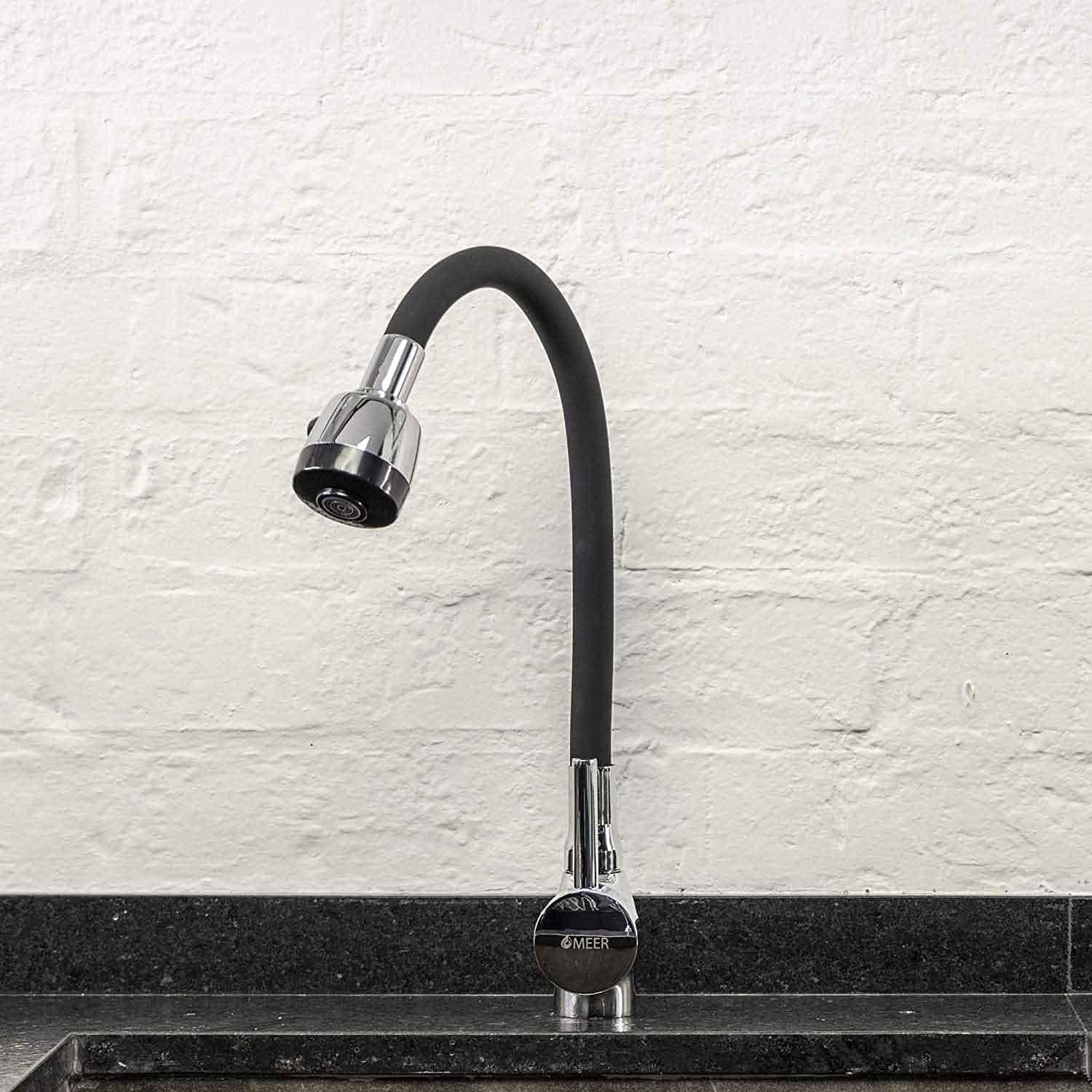 CNX Grifo Monomando de Cocina con Cuello Flexible - Acero Inoxidable y Zinc, Cromado, Dual Spray, Fácil Instalación, 3 Años de Garantía 2