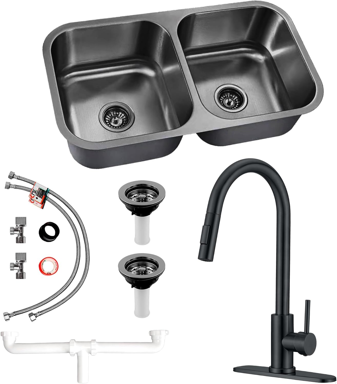 Tarja de Doble Tina con Mezcladora Monomando y Kit de Instalación