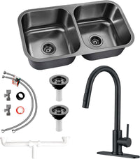 Tarja de Doble Tina con Mezcladora Monomando y Kit de Instalación