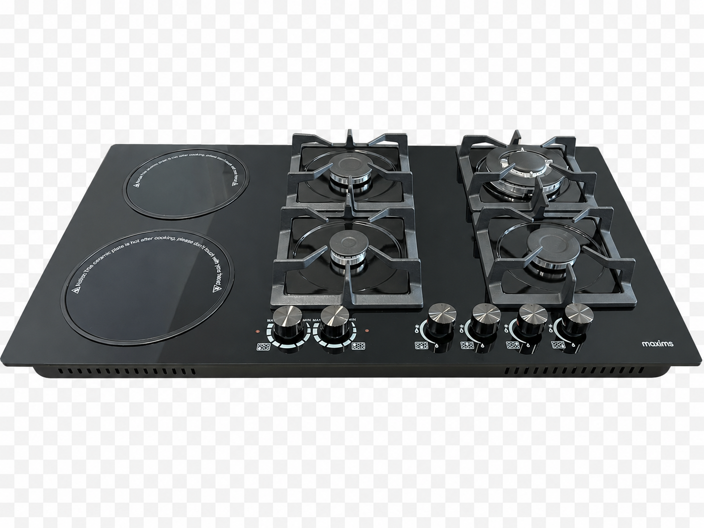 Parrilla Híbrida de vidrio templado (4 quemadores de gas y 2 eléctricos) 1
