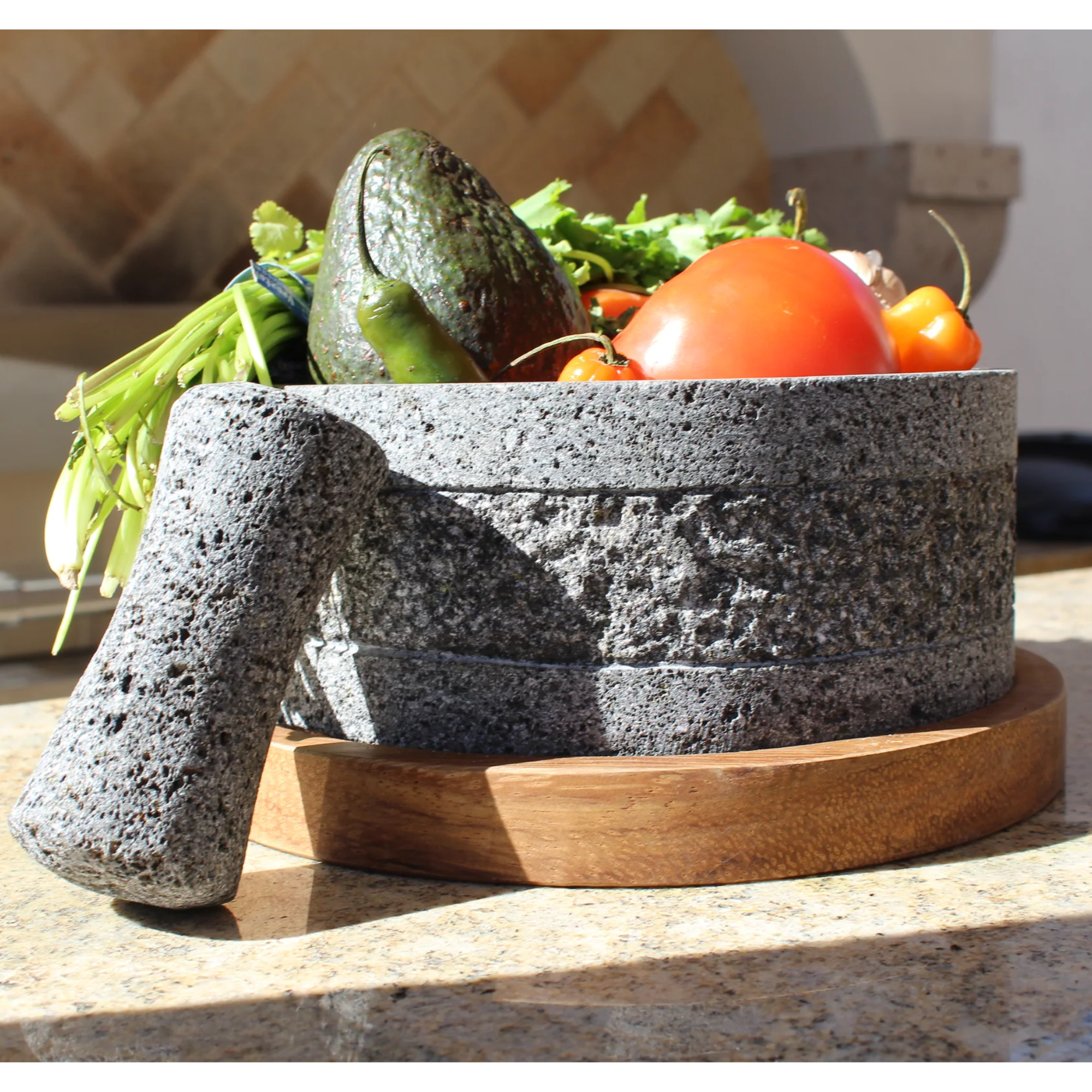 Molcajete Yolia 10cm Pa que el guacamole esté bien presentao"
