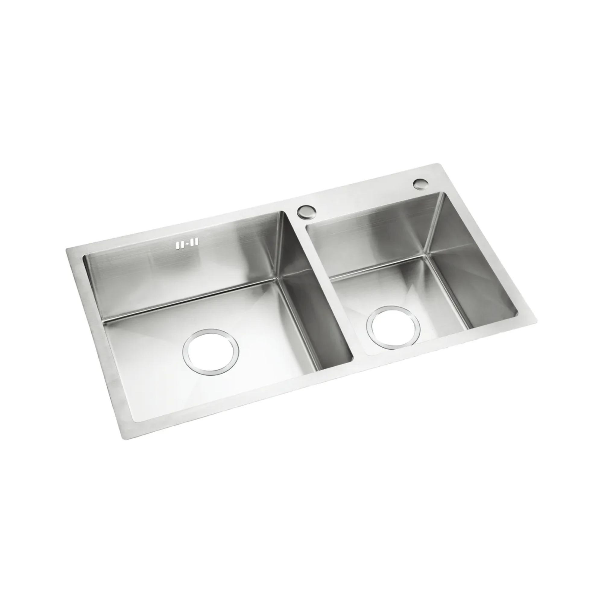 Tarja Doble Tina En Acero Inoxidable 82 Cm X 45 Cm Cocina, Satinado 1