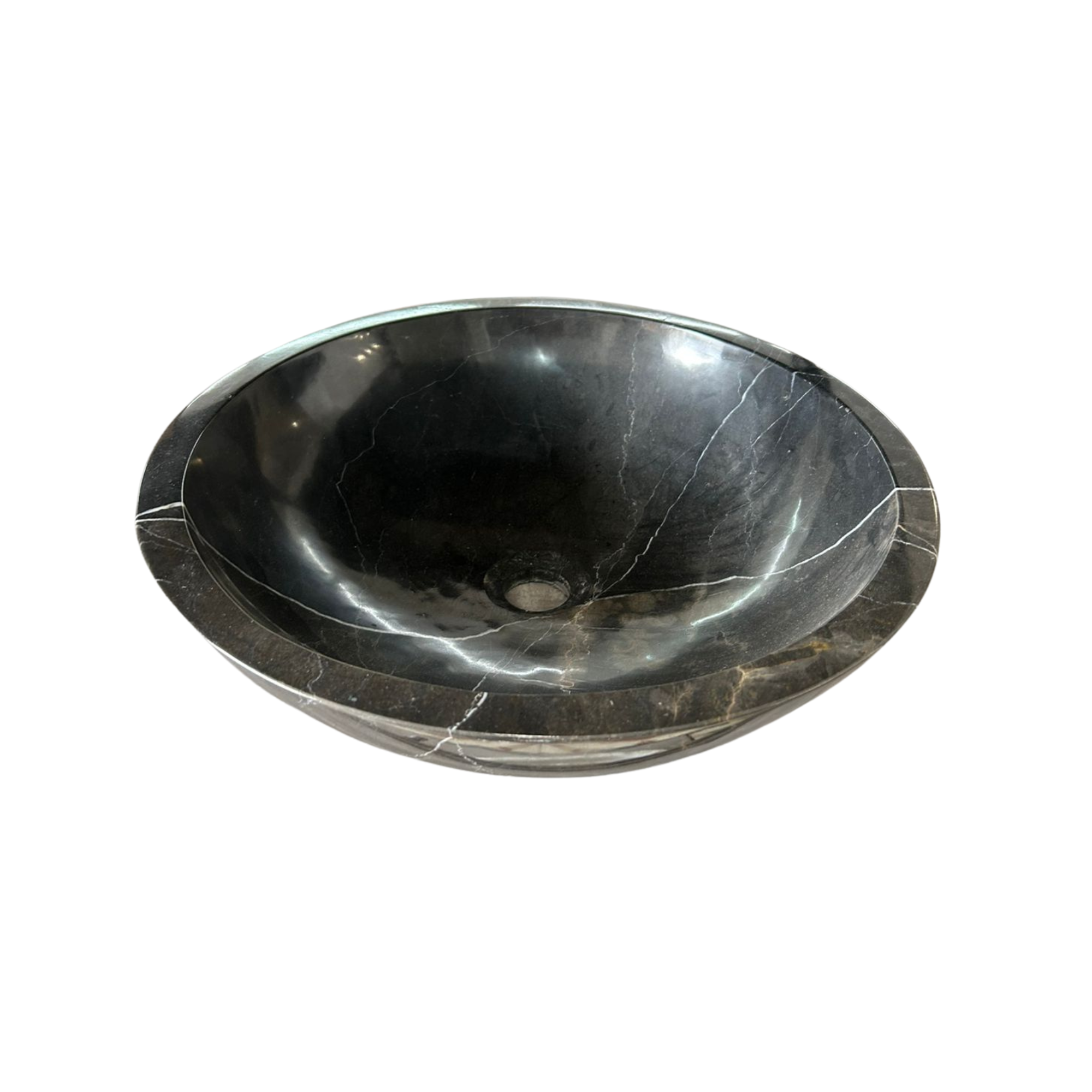 Lavabo Rendondo de Mármol Negro, 40cm de Diámetro! Córrele que está volando 2