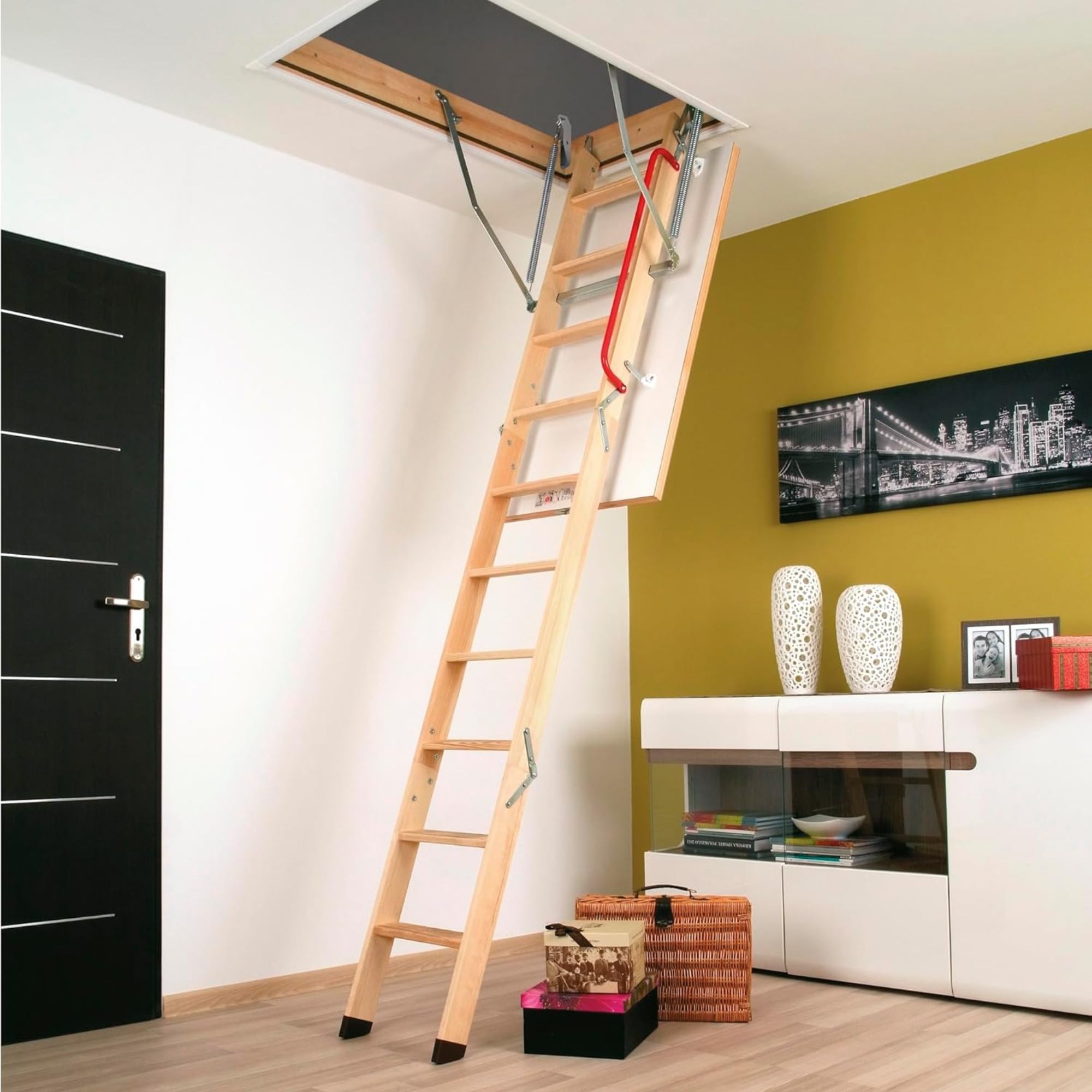 Escalera para Ático de 3 tramos para Hueco de 60x130cm y con Altura Máxima de 280cm 3