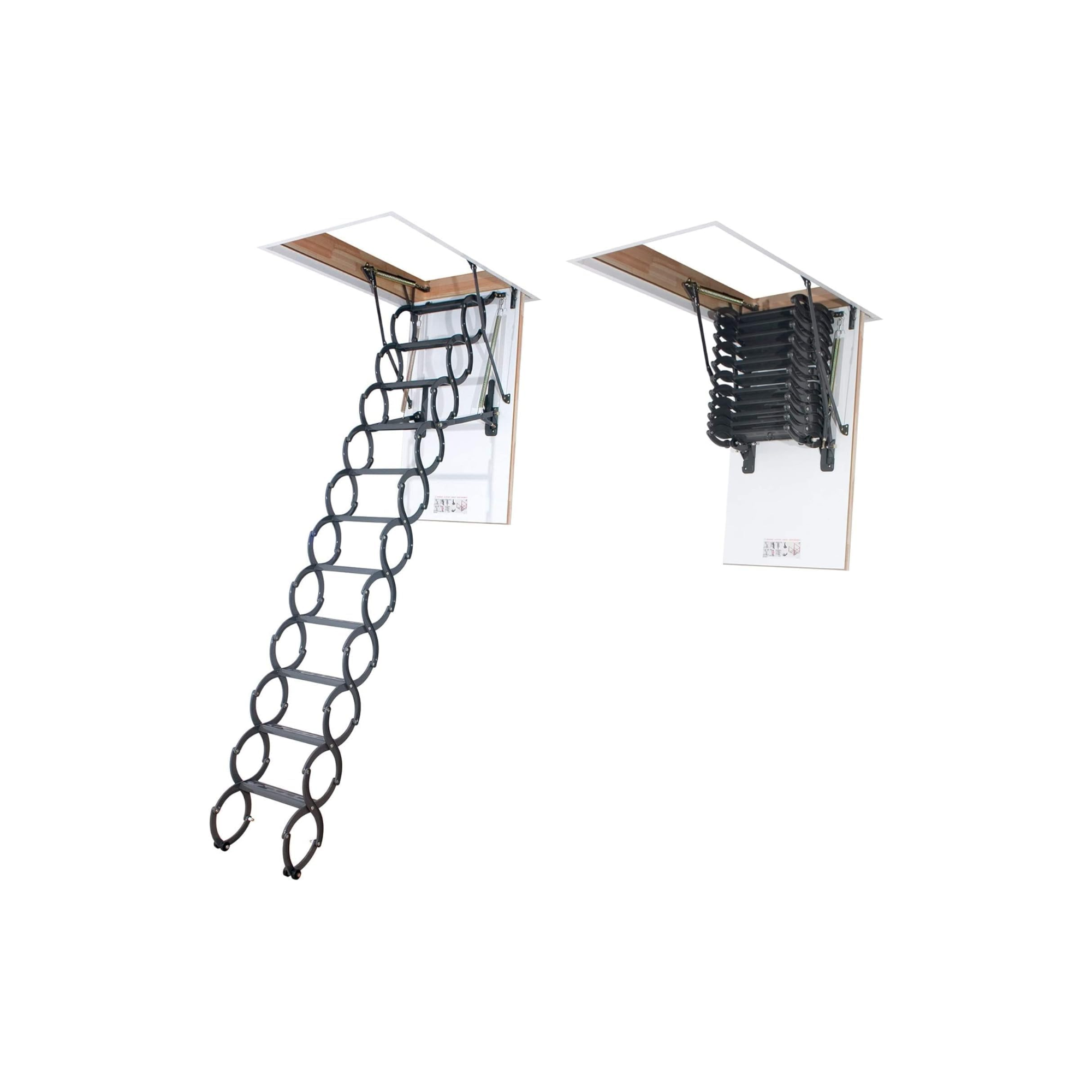 Escaleras Plegables de tipo Tijera para hueco de 70x80cm con una altura de 280cm 1