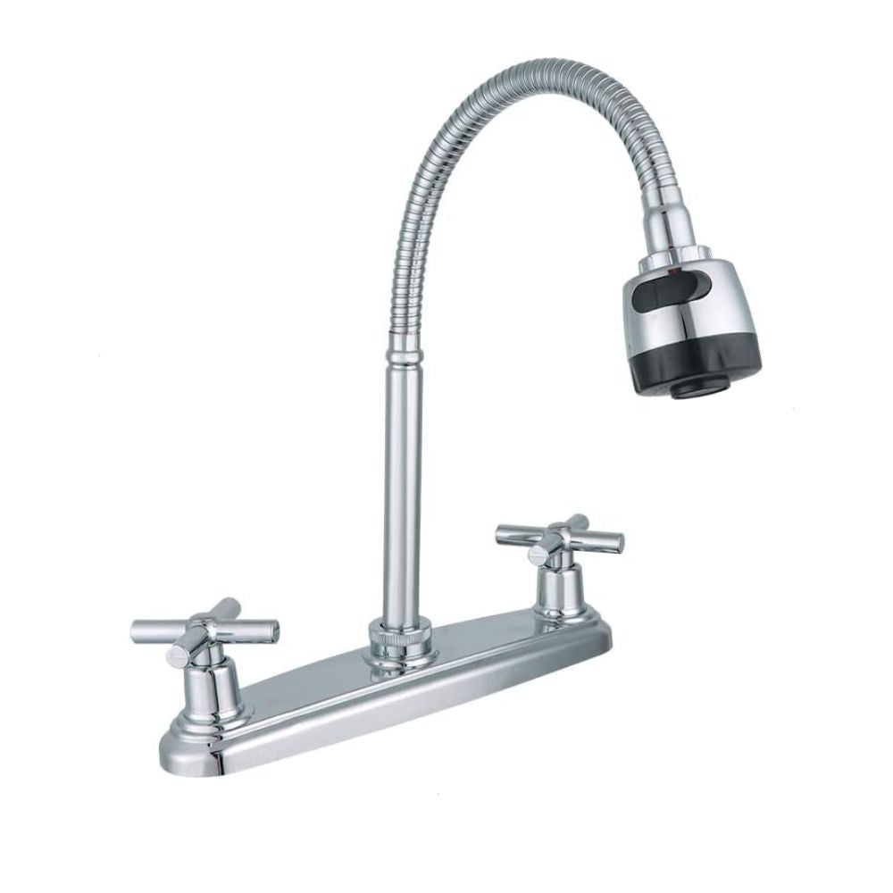 Mezcladora Flexible Cromada para Fregadero de Cocina, con Aireador, Fabricada en Acero Inoxidable, Latón y ABS 1
