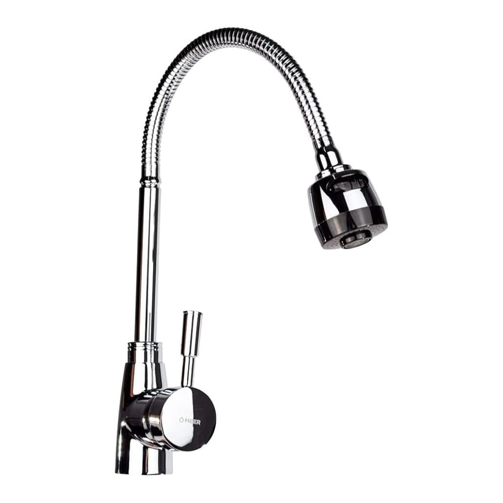 CNX Llave Mezcladora para Cocina Cromada, Mezcladora Monomando para lavabo con Aireador y Cuello Flexible, Llaves para Fregadero de Cocina 1