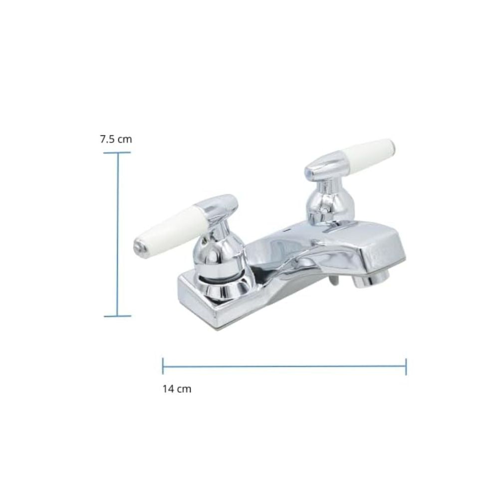 Mezcladora Cromada para Lavabo Fabricada en Acero Inoxidable y Latón con Manerales de Zinc – Alta Durabilidad y Estilo Moderno 2