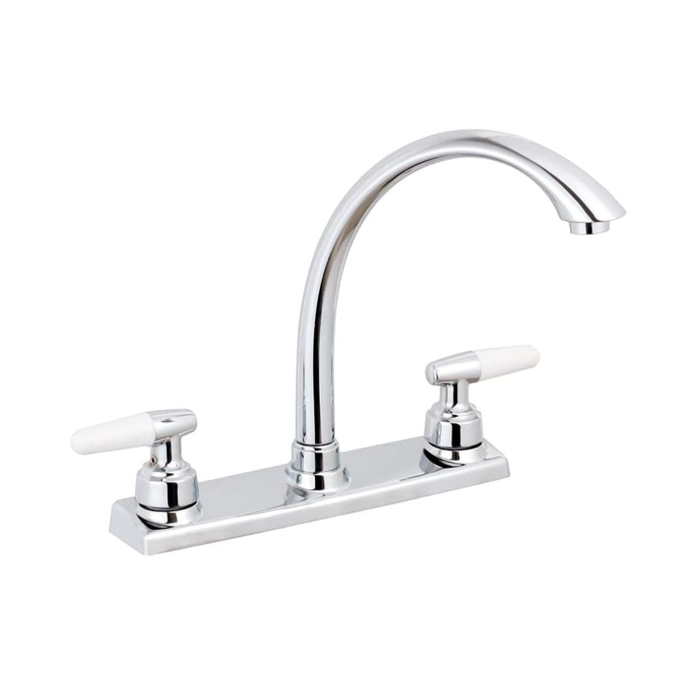 Mezcladora Cromada de 8” para Fregadero de Cocina, Fabricada en Latón y Acero Inoxidable, con Cartucho de 1/4 de Vuelta y Tecnología Water Sense 1