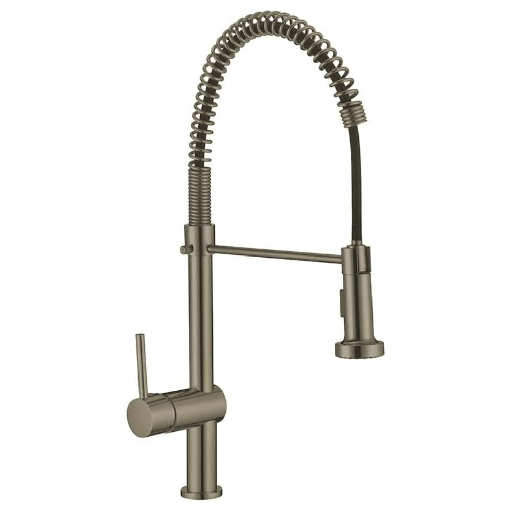 Mezcladora para Tarja de Cocina Monomando, Acero Inoxidable con Cuello Flexible y Giro 360°, Acabado Niquelado 1