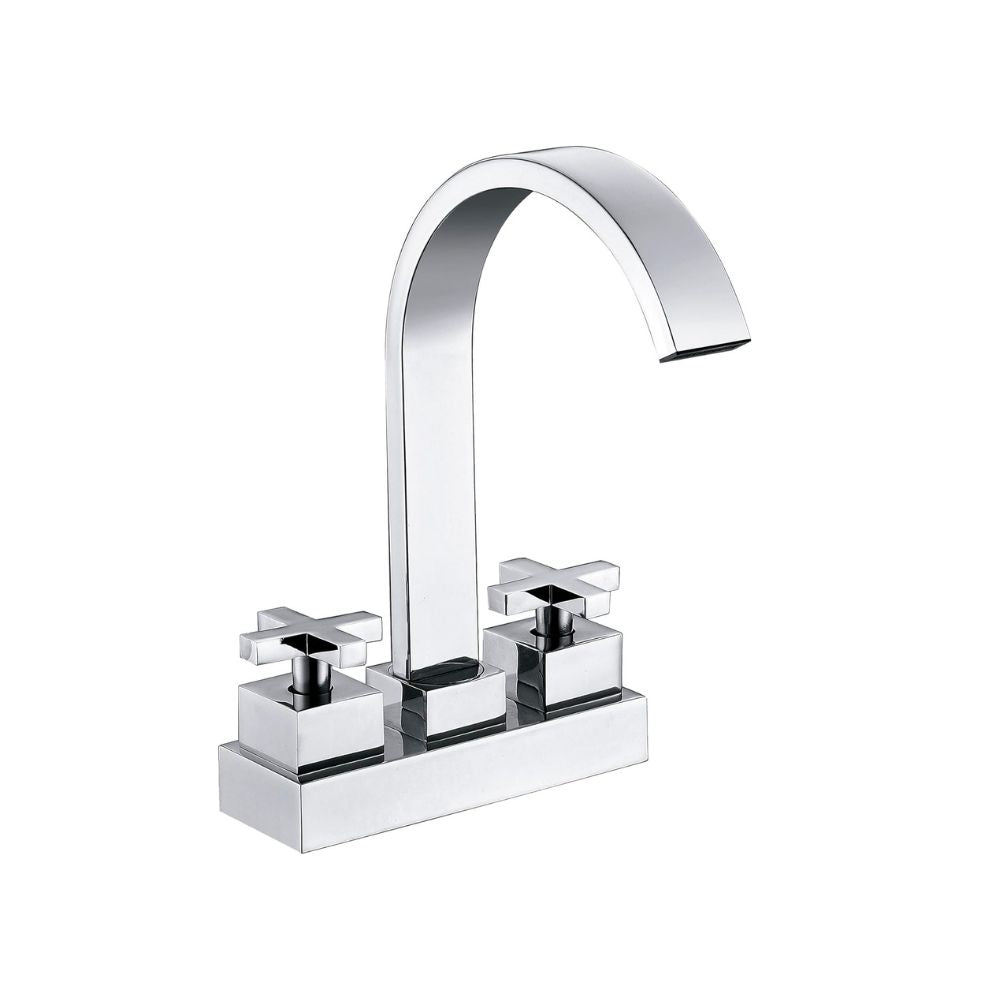 Mezcladora Cromada para Lavabo Fabricada en Acero Inoxidable, Zinc y Latón – Alta Durabilidad y Estilo Moderno 1