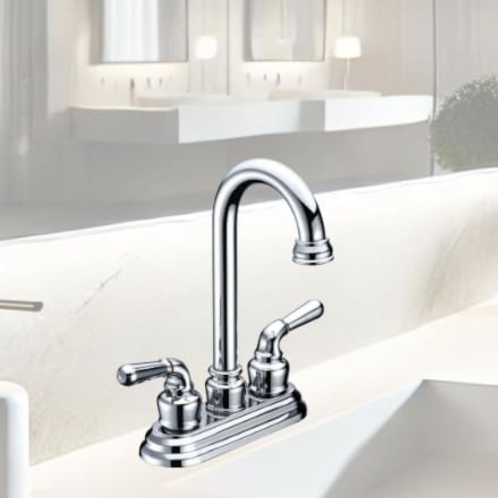 Mezcladora Cromada para Lavabo Fabricada en Acero Inoxidable, Latón y Zinc – Alta Resistencia, Estilo Moderno y Fácil de Instalar 2