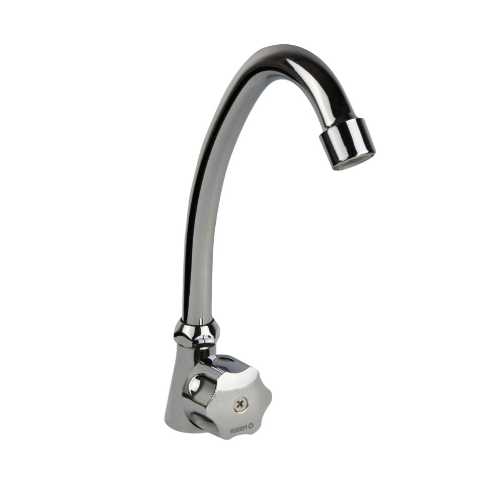 Llave con cuello rígido para Fregadero, Cromada, Llave para fregadero, llaves de agua, Resistente y Duradera 1