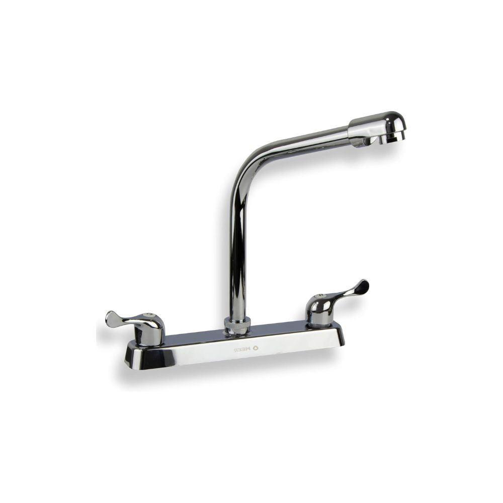 Mezcladora para Fregadero con Cuello Rígido, Acabado Cromado, Fabricada en Zinc, ABS y Acero Inoxidable, Tecnología Water Sense 1