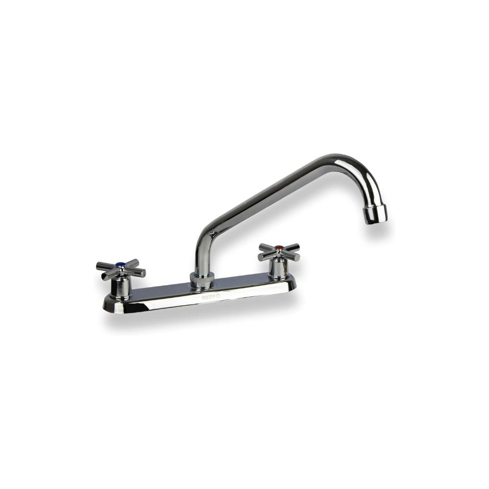 Mezcladora cromada para fregadero, Water Sense: Ahorradora de agua, fácil de instalar 1