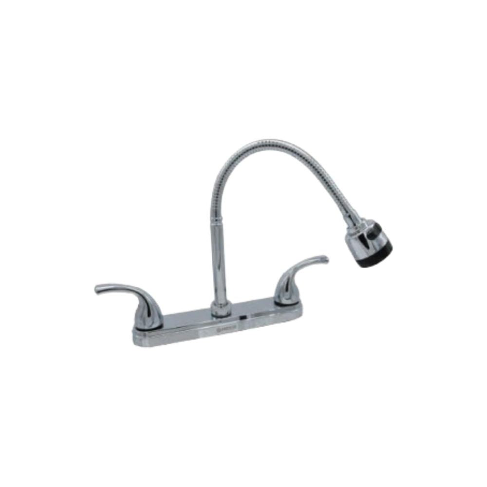 Mezcladora Cromada para Fregadero con Cuello Flexible de 48 cm – Diseño Práctico, Estilo Pulido y Dos Funciones de Chorro 2