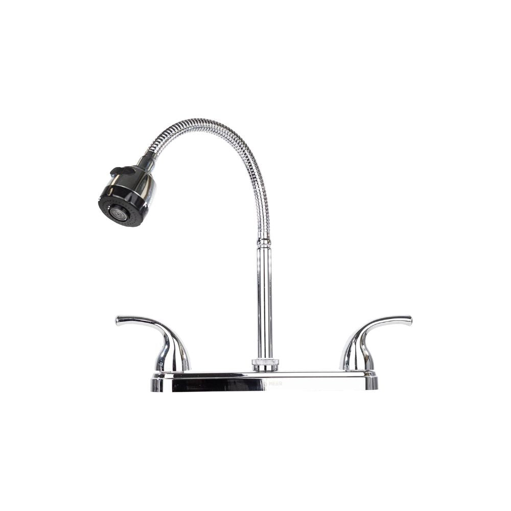 Mezcladora Cromada para Fregadero con Cuello Flexible de 48 cm – Diseño Práctico, Estilo Pulido y Dos Funciones de Chorro 1