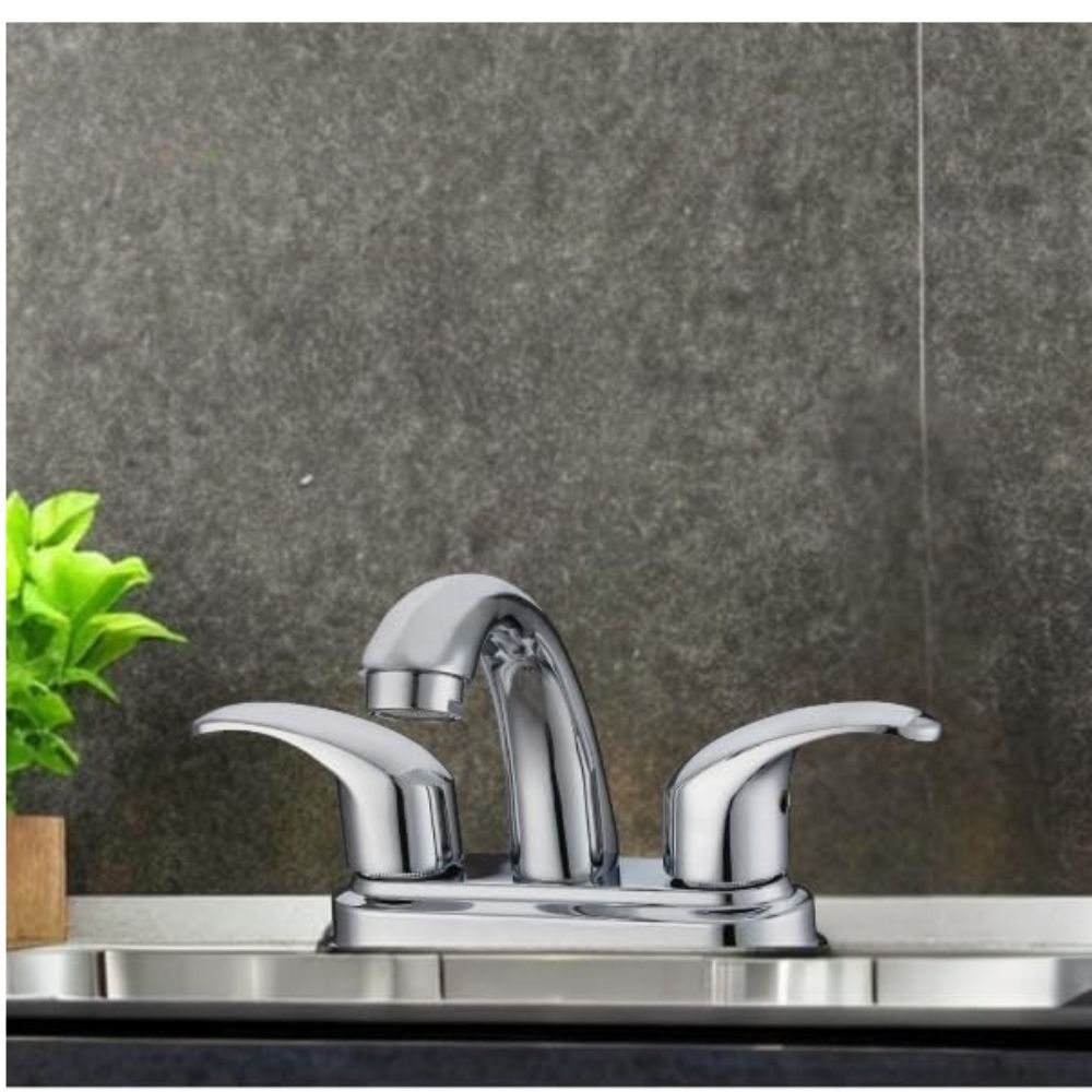 Mezcladora de Lavabo Cromado con Manerales de Zinc y Cuerpo de Latón, Mezcladora Compacta de Alta Durabilidad, Giro 360° e Instalación Rápida 2