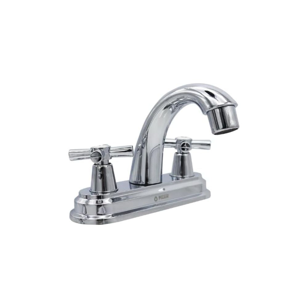 Mezcladora para Lavabo de Baño Cromada con Manerales de ABS y Cuerpo de Zinc, Sistema de 1/4 de Vuelta y Fácil Instalación 1
