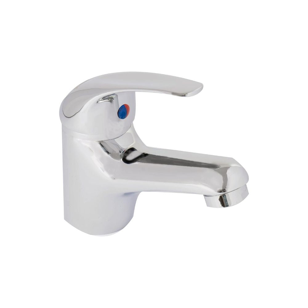 Mezcladora Monomando para Lavabo Cromada, Fabricada en Zinc, 11 cm de Altura, Incluye Mangueras, Ahorro de Agua y Fácil Instalación 2