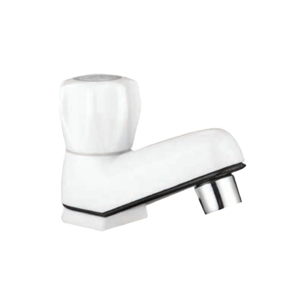 Llave Monomando Blanca de ABS para Lavabo – Diseño Minimalista, Control Preciso y Resistencia al Agua 1