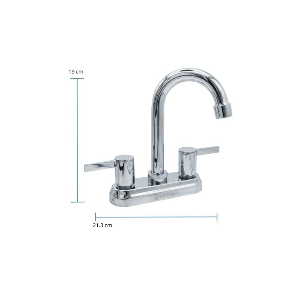 Mezcladora para Lavabo Cromado de Alta Altura, con Manerales de Zinc y Cuerpo de Acero Inoxidable – Diseño Moderno y Resistente 2