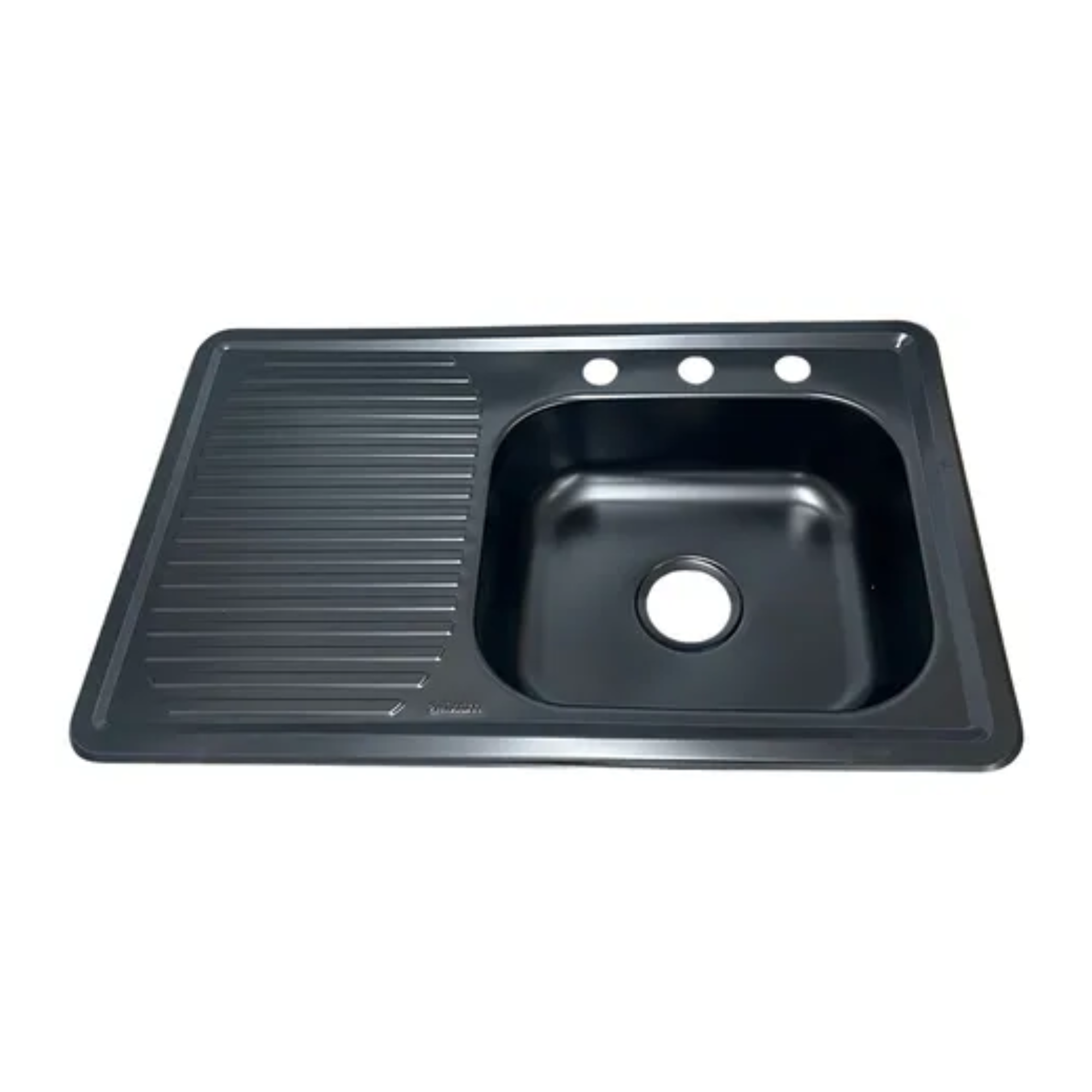 Tarja para Empotrar de 80x50cm en Negro Mate, Ideal para espacios modernos, Escurridor Izquierdo 1