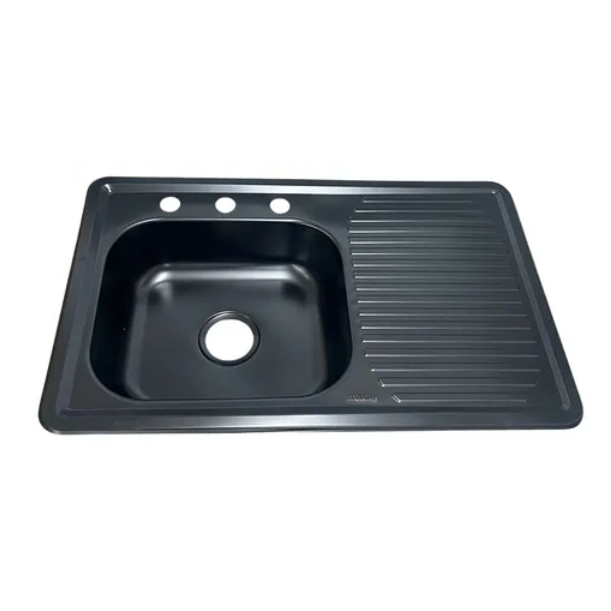 Tarja para Empotrar de 80x50cm en Negro Mate, Ideal para espacios modernos, Escurridor Derecho 1